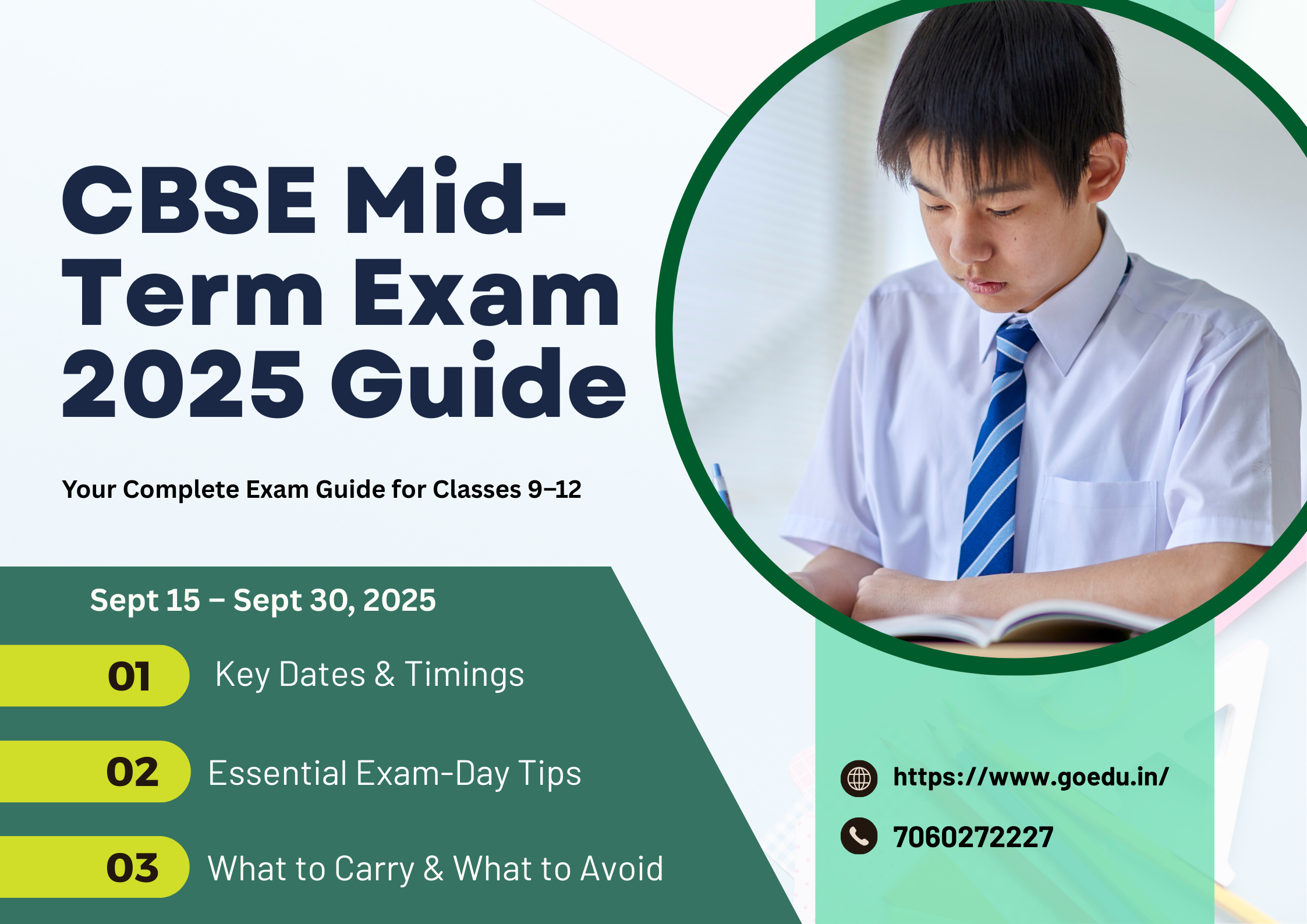 CBSE Mid-Term Date Sheet